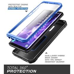 SUPCASE Unicorn Beetle Pro Series Case Designed for Samsung Galaxy S9+ Plus, with Built-in Screen Protector Full-Body Rugged Holster Case for Galaxy S9+ Plus (2018 Release) (Royal Blue)