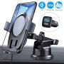 VANMASS 15W Wireless Car Charger Mount, World Leading Electric Automatic Clamping Dashboard Air Vent Windshield Phone Holder, Fast Charging Compatible iPhone 11 Pro Max Xs X,Samsung S20 S10 S9 Note10