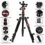 ZOMEi M5 Camera Tripod Lightweight Travel Tripod Monopod 2 in 1 Portable Camera Tripod Stand with 360 Degree Ball Head, Remote Bluetooth and Phone Clip for Cameras, Smartphone ZOMEi M5 Camera Tripod Lightweight Travel Tripod Monopod 2 in 1 Portable Camera Tripod Stand with 360 Degree Ball Head, Remote Bluetooth and Phone Clip for Cameras, Smartphone