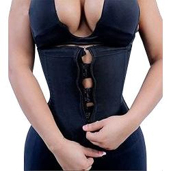 YIANNA Women Latex Underbust Waist Training Corsets/Cincher Zip&Hook Hourglass Body Shaper