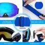 ERUW Ski Goggles - OTG Frameless Snowboard Goggles with Anti-Fog UV Protection of Double Lens Compatible Windproof Helmet for Snowmobile & Skiing & Skating Snow Goggles ERUW Ski Goggles - OTG Frameless Snowboard Goggles with Anti-Fog UV Protection of Double Lens Compatible Windproof Helmet for Snowmobile & Skiing & Skating Snow Goggles