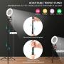 Ring Light with Tripod Stand and Phone Holder, Megoal Selfie Ring Light 8” Dimmable LED Circle Halo Ringlight for Live Steaming Make Up Photo Photography Vlogging YouTube Video TIK Tok