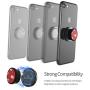 Sinjimoru Phone Ring Holder & Finger Ring Stand 360° Rotation, Phone Grip Kickstand for iPhone Attachable to Magnetic Car Mount Finger Loop for Cell Phone. Ringo Mini Metallic Black
