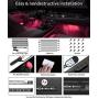 Interior Car Lights, Govee Car LED Strip Light Upgrade Two-Line Design Waterproof 4pcs 48 LED APP Controller Lighting Kits, Multi DIY Color Music Under Dash Car Lighting with Car Charger, DC 12V