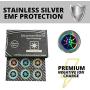 EMF Protection Sticker 6 Pack Gold/Silver | Block Cellphone Radiation | Laptops, Computers, WiFi… (Silver)