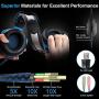 Gaming Headset for PS4, PC, Xbox One Controller, Muzili 7.1 Surround Stereo Sound Over Ear USB Game Headphones with Noise Cancelling mic Compatible with Nintendo Switch, Mac, Tablets, Smartphones