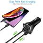 Dual-Port QC 3.0 Car Charger 48W 6A USB Fast Charging Adapter Compatible for Galaxy S10+ Note 10+, iPhone 11 Pro Xs Max, iPad Pro, LG, Moto, Oneplus, Huawei, Pixel and More.[2Pack]