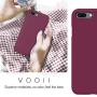Vooii iPhone 8 Plus Case, iPhone 7 Plus Case, Soft Silicone Gel Rubber Bumper Case Microfiber Lining Hard Shell Shockproof Full-Body Protective Case Cover for iPhone 7 Plus /8 Plus - Burgundy