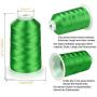 Simthread 42 Options Various Assorted Color Packs of Polyester Embroidery Machine Thread Huge Spool 5000M for All Embroidery Machines (Green Series)