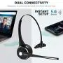 Trucker Bluetooth Headset, Angteela Wireless Headset with Microphone, Wireless Cell Phone Headset with Noise Canceling Mic Charging Base Mute Function for Home Office Call Center Skype Trucker Bluetooth Headset, Angteela Wireless Headset with Microphone, Wireless Cell Phone Headset with Noise Canceling Mic Charging Base Mute Function for Home Office Call Center Skype
