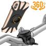 Miracase Universal Bike Phone Mount, Detachable 360 Rotation Cell Phone Holder for Bicycle Motorcycle, Compatible with iPhone XS Max iPhone XR Samsung Galaxy S10 Plus LG MOTO Google Smartphone (Black)