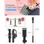 Selfie Stick Tripod, BlitzWolf Extendable Selfie Stick Bluetooth with Anti-Shaking Stabilizer and Automatic Balance, Gimbal Stabilizer for iPhone 11 Pro/XS Max/XS/XR/X/8/7/6, Galaxy S10/S9, Android