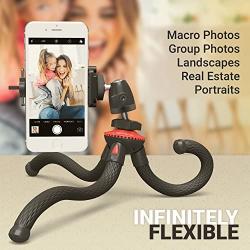 Xenvo SquidGrip Flexible Cell Phone Tripod and Portable Action Camera Holder - Compatible with iPhone, GoPro, Android, Samsung, Google Pixel and All Mobile Phones