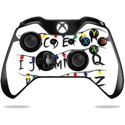 MightySkins Skin Compatible with Microsoft Xbox One or One S Controller - Stranger Alphabet | Protective, Durable, and Unique Vinyl wrap Cover | Easy to Apply, Remove | Made in The USA