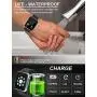 Smart Watch - Sazooy Bluetooth Smart Watch Support Make/Answer Phones Send/Get Messages Compatible Android iOS Phones with Camera Pedometer SIM SD Card Slot for Men Women (Silver)