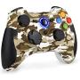 EasySMX 2.4G Wireless Controller for PS3, PC Gamepads with Vibration Fire Button Range up to 10m Support Windows PC, PS3, Android, Vista, TV Box Portable Gaming Joystick Handle (Camouflage Yellow)