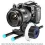 Neewer Follow Focus with Gear Ring Belt for Canon Nikon Sony and Other DSLR Camera Camcorder DV Video Fits 15mm Rod Film Making System,Shoulder Support,Stabilizer,Movie Rig(Blue+Black)
