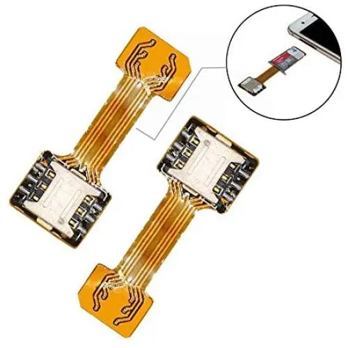 Dual SIM Card Nano SD Adapter(2 Pcs) for Samsung Huawei Xiaomi Lenovo,Ultra-Slim Gold SIM Extender for Android Smartphone Dual SIM Card Nano SD Adapter(2 Pcs) for Samsung Huawei Xiaomi Lenovo,Ultra-Slim Gold SIM Extender for Android Smartphone