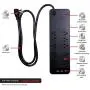 GE, Black, Strip Surge Protector Charger, 10 Outlets, 2 USB Ports, Fast Charge, Flat Plug, Long Power Cord, 4 Feet, Wall Mount, Warranty, 37746, 4 ft GE, Black, Strip Surge Protector Charger, 10 Outlets, 2 USB Ports, Fast Charge, Flat Plug, Long Power Cord, 4 Feet, Wall Mount, Warranty, 37746, 4 ft