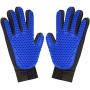 Pet Grooming Glove,Gentle Deshedding Brush Glove Hair Remover Brush for Dogs,Cats with Long & Short Fur,Enhanced Five Finger Design -One Pair Left & Right