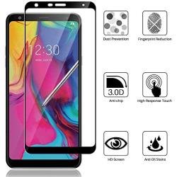 [3 Pack] L K Screen Protector for LG Stylo 5 / LG Stylo 5 Plus/LG Stylo 5X, [Full Cover] [ Easy Installation] Scratch-resistant, Bubble Free (Black)