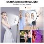 Ring Light with Stand, Selfie Ring Light, 9 Colors LED Ring Light with Tripod Stand and Phone Holder for Makeup/Live Stream/YouTube/Photography, Compatible with iPhone/Android