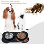 Vivaglory Dog Bowls Stainless Steel Water and Food Feeder with Non Spill Skid Resistant Silicone Mat for Pets Puppy Small Medium Dogs