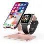 Apple Watch Stand, OMOTON 2 in 1 Universal Desktop Stand Holder for iPhone and Apple Watch Series 5/4/3/2/1 (Both 38mm/40mm/42mm/44mm) (Rose Gold) Apple Watch Stand, OMOTON 2 in 1 Universal Desktop Stand Holder for iPhone and Apple Watch Series 5/4/3/2/1 (Both 38mm/40mm/42mm/44mm) (Rose Gold)