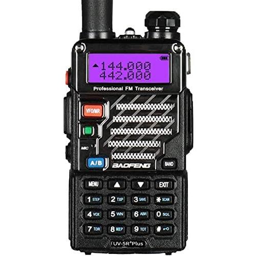 BaoFeng UV-5R Plus Dual-Band 136-174/400-480 MHz FM Ham Two-Way Radio (Black)