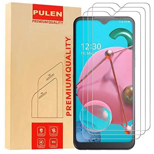 [3-Pack] PULEN for LG Reflect/LG K51 Screen Protector,HD Clear Scratch Resistant Bubble Free Anti-Fingerprints 9H Hardness Tempered Glass