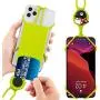 Bone Cell Phone Lanyard Holder, Universal Neck Phone Strap for iPhone 11 Pro Max, Galaxy S Pixel, Smartphone Case Silicone Straps, fits 4&quot to 6.5&quot Adjustable PhoneTie (2nd Gen) - Maru Penguin