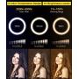 12Selfie Ring Light with 68.8Tripod Stand - Led Ring Light 3 Modes 10 Brightness, Selfie Light with 3 Phone Holder for Photography/Vlogging/Live Streaming Compatible with Phone& Camera