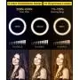 12 Selfie Ring Light with 15.8Stand - Ring Light 3 Modes 10 Brightness, Remote Selfie Light with 3 Phone Holder for YouTube, Tiktok, Live Stream, Makeup, Vlogging -Touch Switch