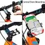 Universal Bike Phone Mount Motorcycle Phone Holder with 2 Adjustable Anti Shake Silicone Bands Fits Most Bicycle Handlebars, Stem Compatible for All Smartphones iPhone X XR 6 7 8 Plus Galaxy S10 S9 S8