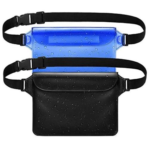 AO Beach PVC Waterproof Pockets(2 Pack) Outdoor Drifting Bag Sealed Mobile Phone Transparent Pockets Swimming Waterproof Bag | Perfect for Boating Swimming Snorkeling Kayaking Beach Pool Water Parks