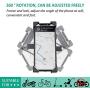 Bike Phone Mount, Adjustable Motorcycle Bicycle Phone Mount Bike Phone Holder, Compatible with Gopro Cameras, 360° Rotation Cradle Clamp for Any Smartphones GPS Other Devices Between 4 and 6.5 inches