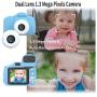 Kids Camera, Rechargeable Cute Kids Digital Video Camera Gifts, Mini Child Camcorder for Boys Girls with Shockproof Dual Lens 1080P 100-Degree Wide Angle, 4GB TF Card and Games