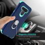 lovpec LG K51 Case with Soft TPU Screen Protector, Ring Holder Kickstand Shockproof Protective Phone Cover Case for LG K51/LG Q51/LG Reflect/LG LM-K500UM (Navy)