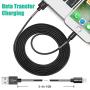 SHARLLEN MFi Certified Lightning Cable Spring iPhone Charger Cable 5 Pack [3/6/10FT] USB Fast Charging & Data Sync Cord Long Charging Cable Compatible iPhone Xs/MAX/XR/X/8/8P/7/7P/6/iPad/iPod(Black)