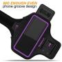 Galaxy Note 10+/9/8 Armband,RUNBACH Sweatproof Running Exercise Gym Cellphone Sportband Bag with Fingerprint Touch/Key Holder and Card Slot for Samsung Galaxy Note 10+/Note 9/Note 8(Purple)