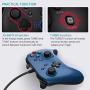 Wired Gaming Controller, Joystick Gamepad with Dual-Vibration PC Game Controller Compatible with PS3, Switch, Windows 10/8/7 PC, Laptop, TV Box, Android Mobile Phones, 6.5 ft USB Cable - Blue