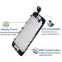 Nroech LCD Screen Replacement for iPhone 6 (Black) with Home Button, Full Assembly with Front Camera, Ear Speaker and Light/Proximity Sensor, Repair Tools and Free Screen Protector Included.