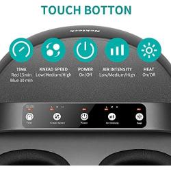 Nekteck Foot Massager Machine with Heat, Shiatsu Foot Massagers with Handle Design, 6 Mode with Kneading Rolling, Air Compression and Built-in Heat Function,Relax for Home or Office Use,Fit to Size 12