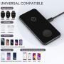 Wireless Charger, 3 in 1 Qi Wireless Charging Pad Compatible for iPhone SE/11/11 Pro/XS Max/XR/XS/X/8/8P, Galaxy S20/Note 10/S10/S9/S8/Note 8, iWatch 5/4/3, Airpods 2/Pro, All Qi-Enabled Devices