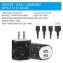 SAVORI Dual USB Wall Charger, Bling Rhinestones Wall Charger Plug Power Adapter with USB 3-in-1 Multi Charging Cable Compatible with iPhone iPad Android Type C Phones (Black) SAVORI Dual USB Wall Charger, Bling Rhinestones Wall Charger Plug Power Adapter with USB 3-in-1 Multi Charging Cable Compatible with iPhone iPad Android Type C Phones (Black)