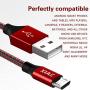 Micro USB Cable,XIAE 5Pack (3/3/6/6/10FT) Nylon Braided Fast Charging Cable Aluminum Housing USB Charger Android Cable for Samsung Galaxy S7 Edge S6 S5,Android Phone,LG G4,HTC and More-Black&Red