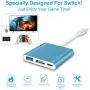 Update Version FastSnail Mini Dock HDMI Hub Adapter for Nintendo Switch, HDMI Type C Converter Cable for Switch (Blue)