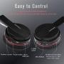 Active Noise Cancelling Wired/Wireless Bluetooth Headphones with Mic,Monodeal Foldable on The Ear Headset,Soft Memory-Protein Earmuffs,Hi-Fi Stereo Headset for PC/Cell Phones/TV