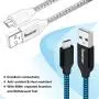 Micro USB Charger Cable, [15 Ft] Durable Extra Long USB 2.0 Charge Cord Compatible for Android/Windows/Smartphones/Samsung/HTC/Motorola/Nokia/LG/Tablet and More(Blue)