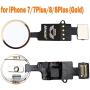 Johncase Home Button Main Key Flex Ribbon Cable Assembly Replacement Part Compatible for iPhone 7/7 Plus and 8/8 Plus All Carriers (Gold)